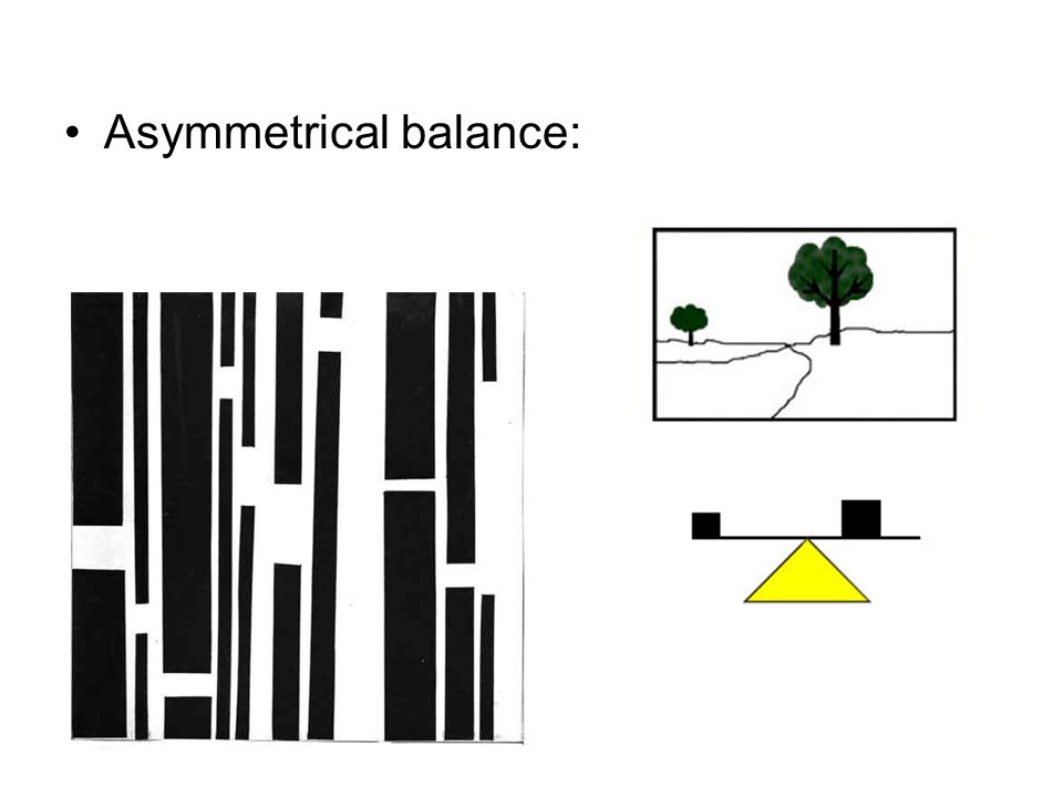 Asymmetrical balance:
