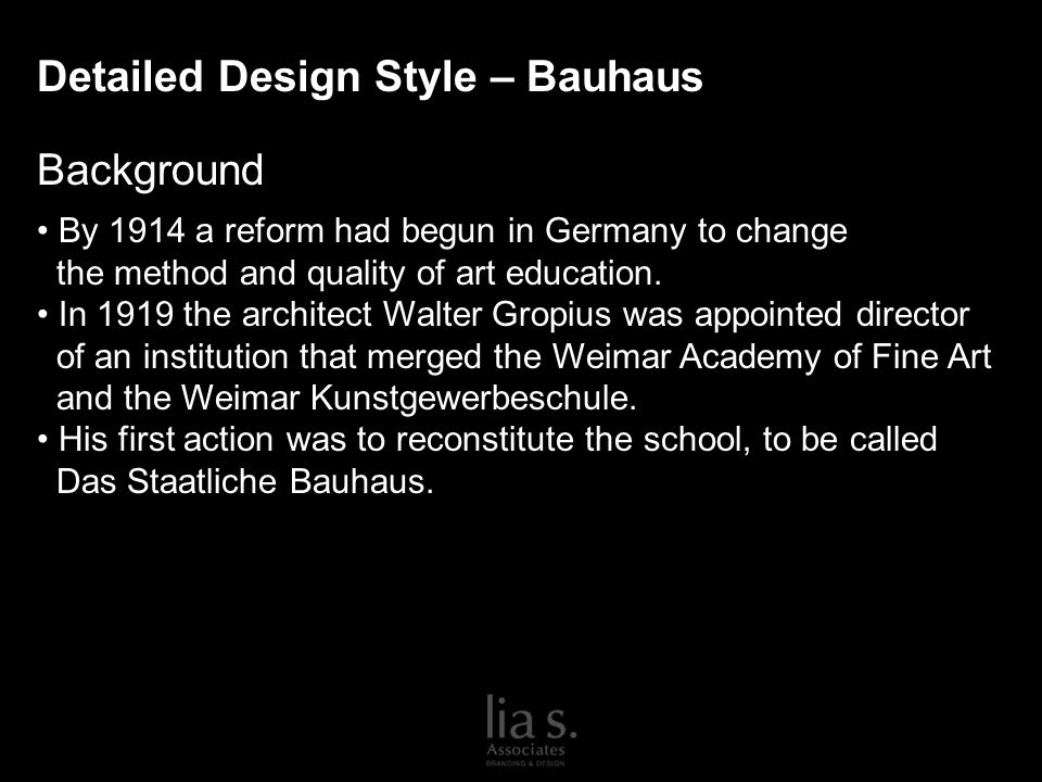 Detailed Design Style – Bauhaus Background