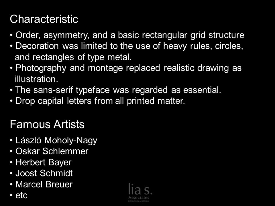 Characteristic Famous Artists