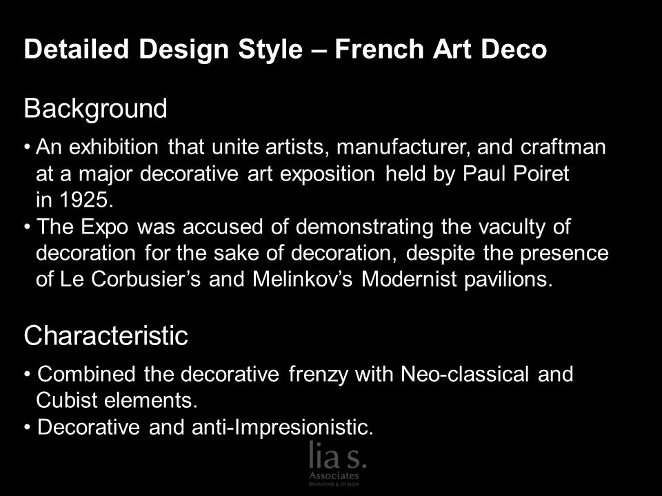 Detailed Design Style – French Art Deco Background