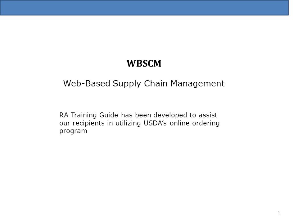 Web-Based Supply Chain Management