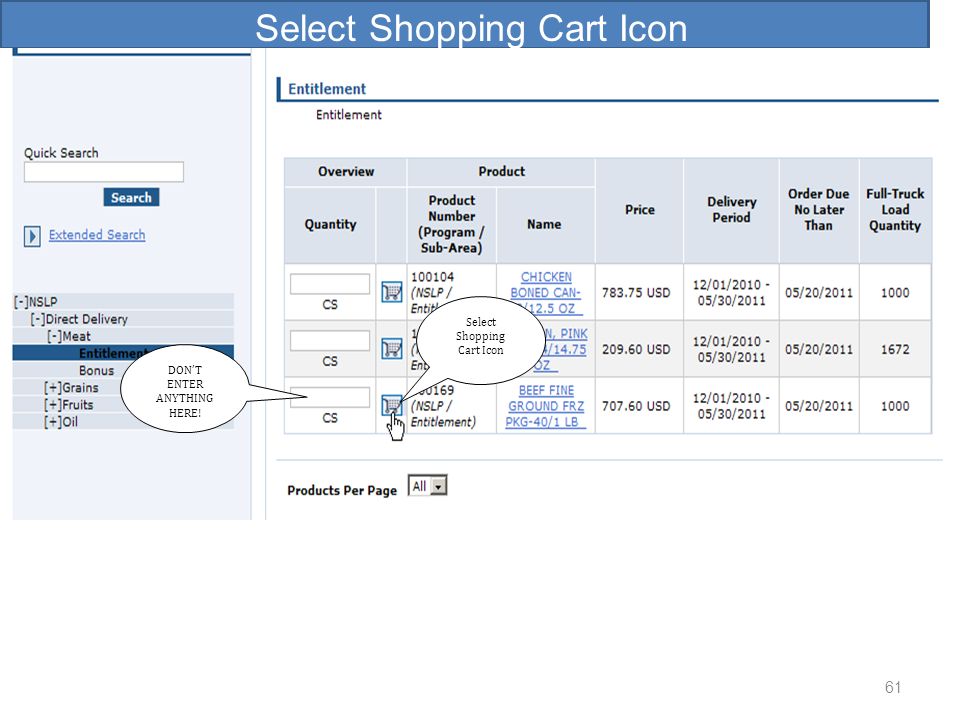 Select Shopping Cart Icon