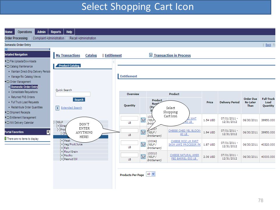 Select Shopping Cart Icon