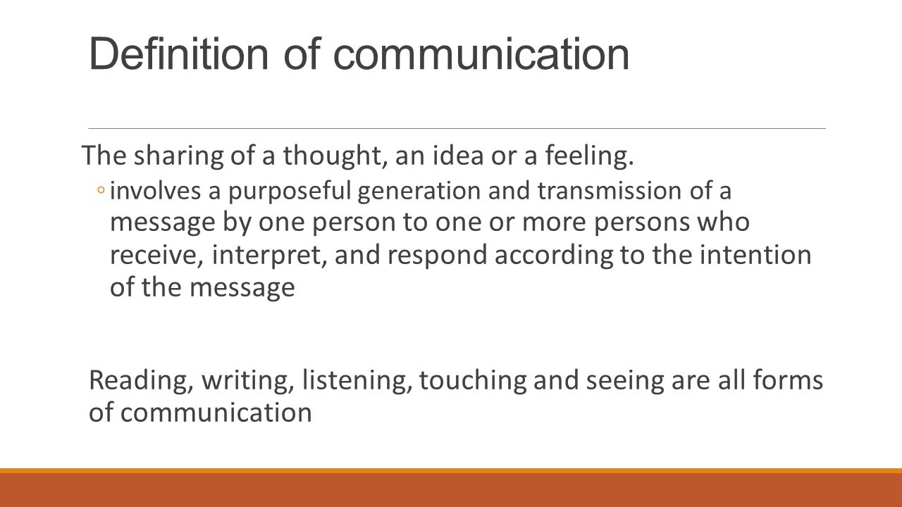 Definition of communication