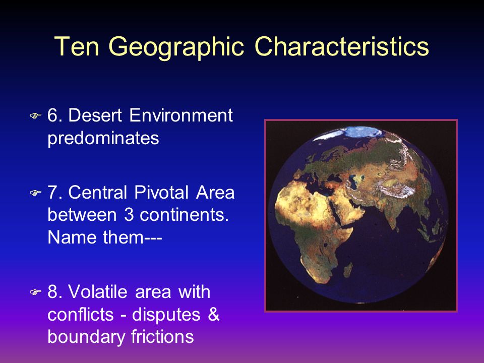 Ten Geographic Characteristics