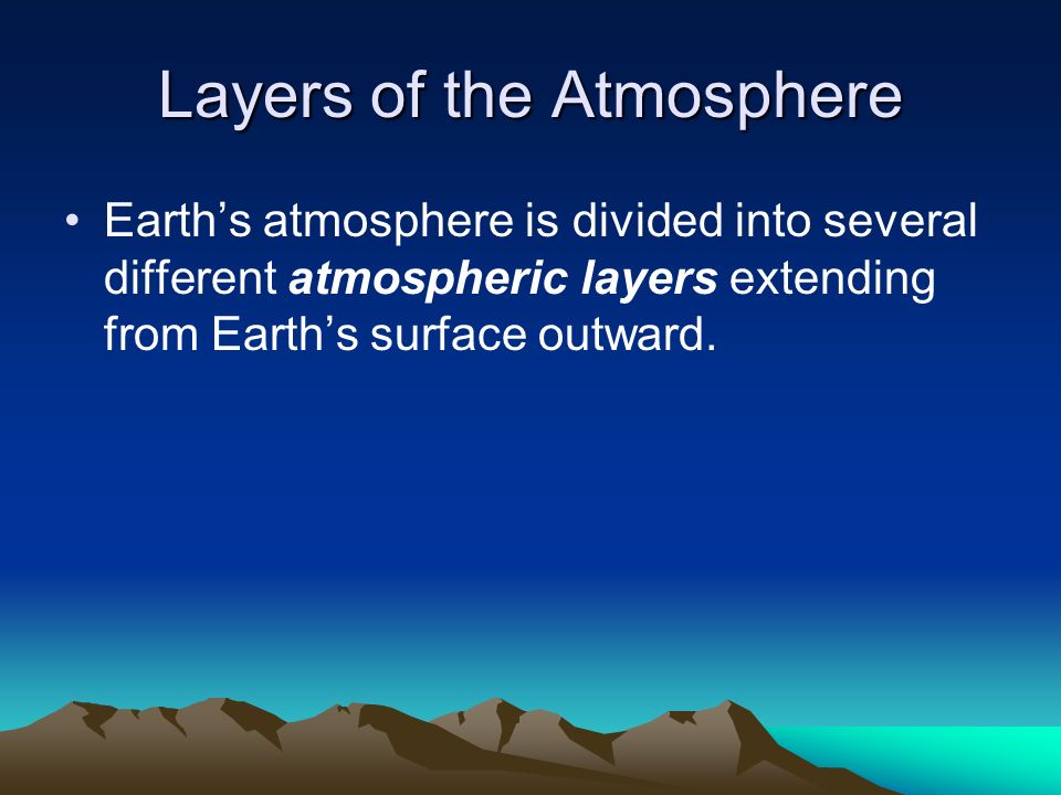 Layers of the Atmosphere