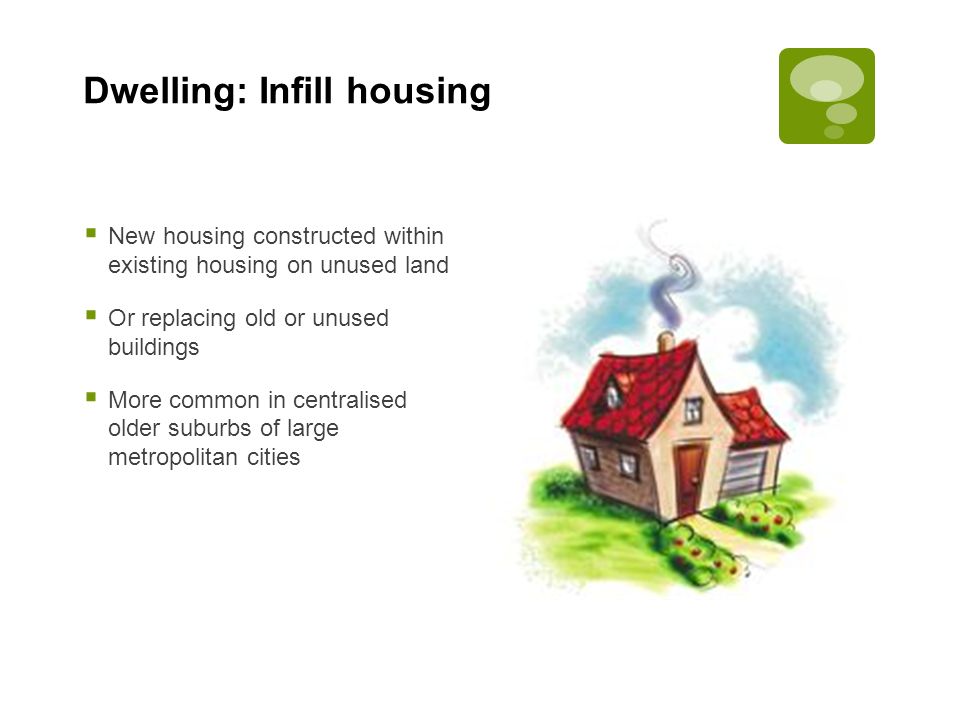 Dwelling: Infill housing