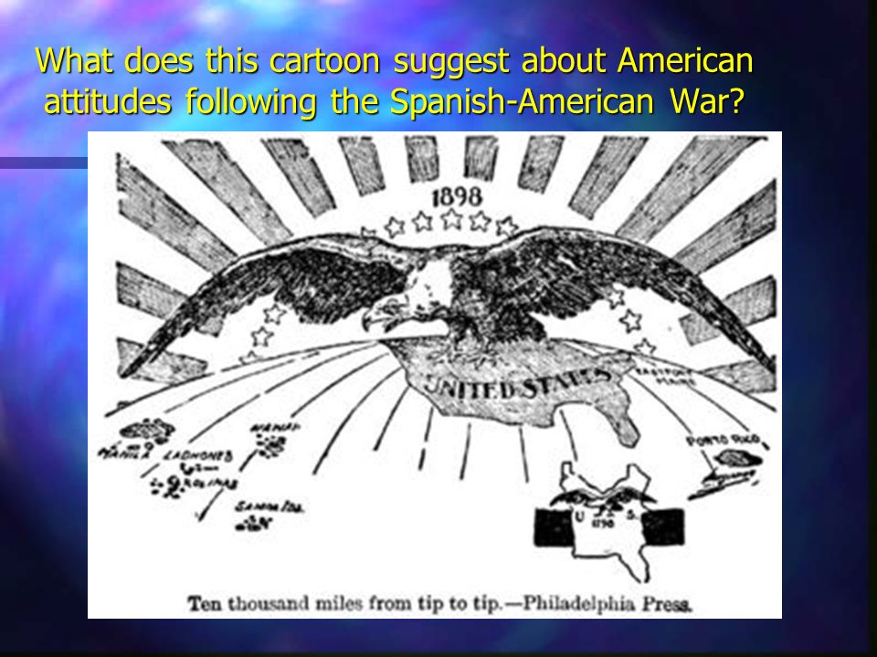 What does this cartoon suggest about American attitudes following the Spanish-American War