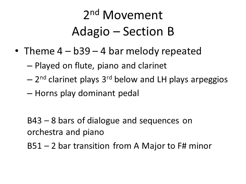 2nd Movement Adagio – Section B