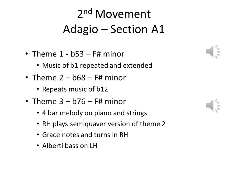 2nd Movement Adagio – Section A1