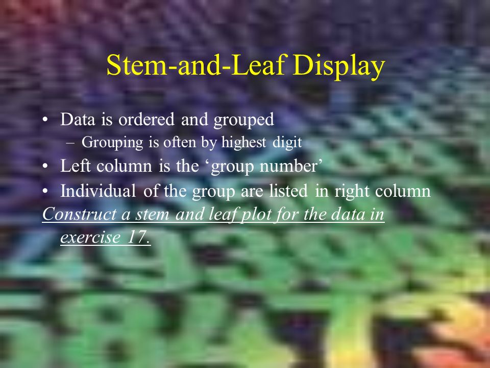 Stem-and-Leaf Display
