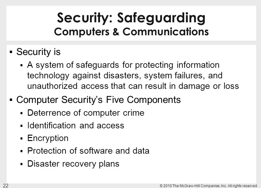 Security: Safeguarding Computers & Communications