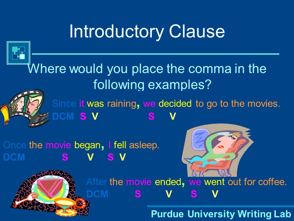 Where would you place the comma in the following examples
