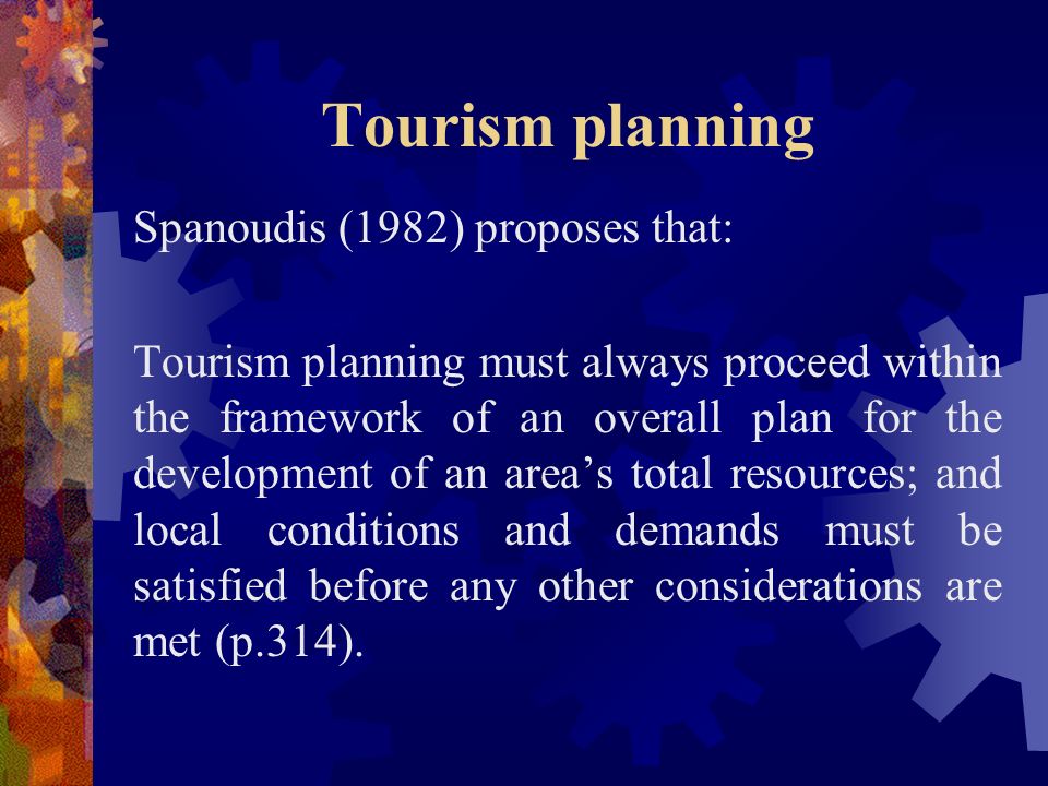 Tourism planning