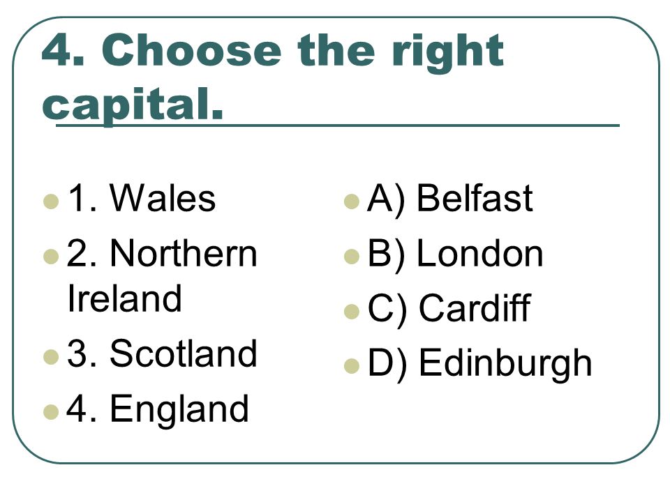 4. Choose the right capital.