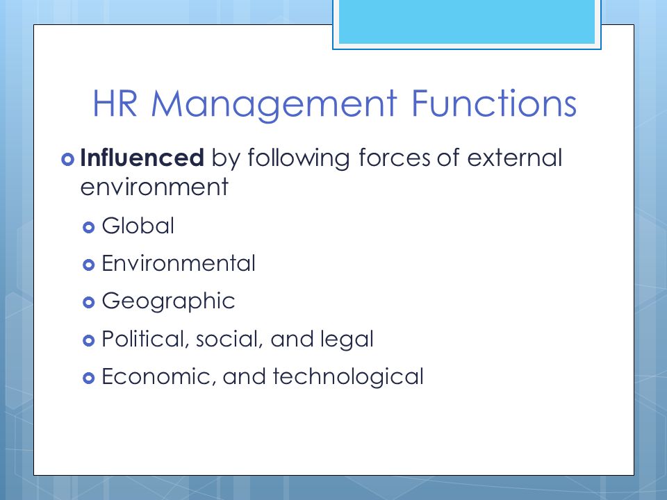 HR Management Functions