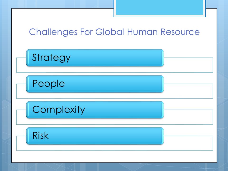 Challenges For Global Human Resource