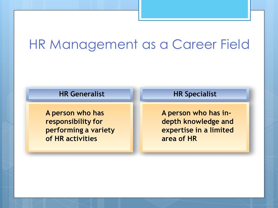 HR Management as a Career Field