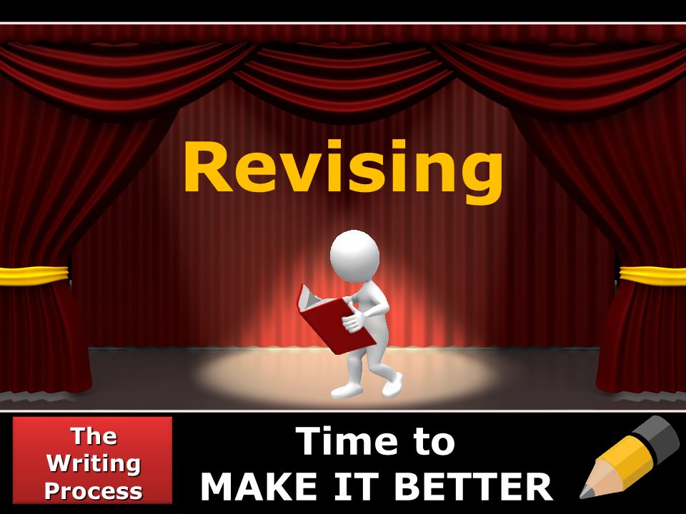 Revising The Writing Process Time to MAKE IT BETTER
