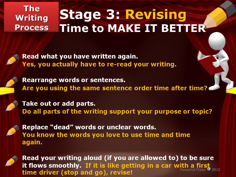 Stage 3: Revising Time to MAKE IT BETTER
