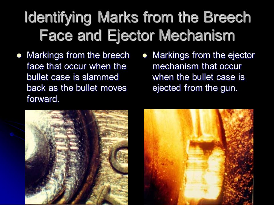Identifying Marks from the Breech Face and Ejector Mechanism