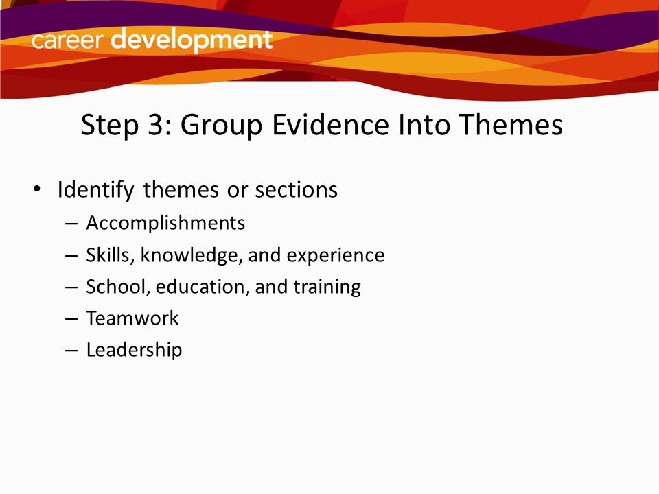 Step 3: Group Evidence Into Themes