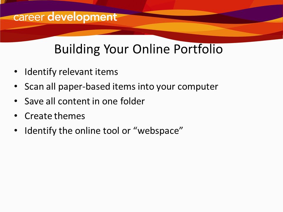 Building Your Online Portfolio