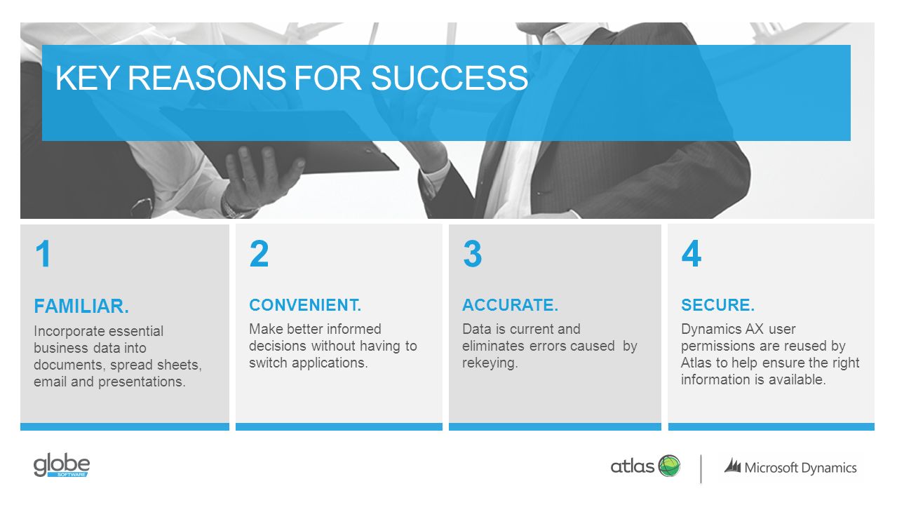 KEY REASONS FOR SUCCESS FAMILIAR. CONVENIENT. ACCURATE.