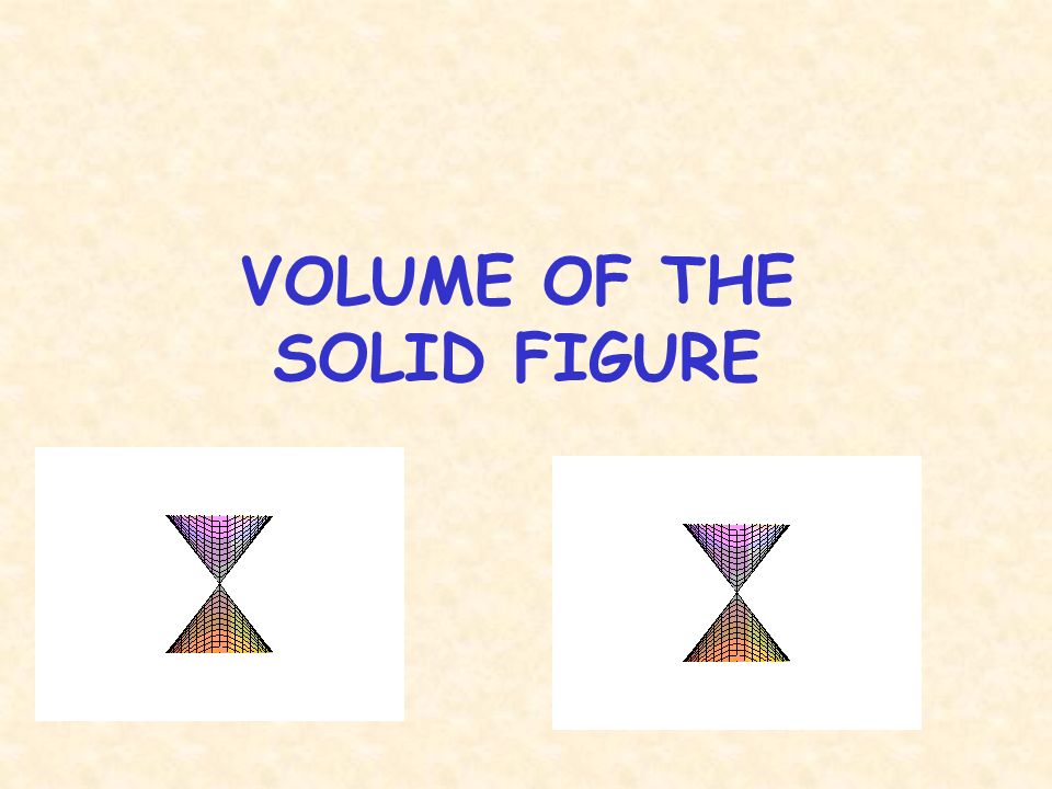 VOLUME OF THE SOLID FIGURE