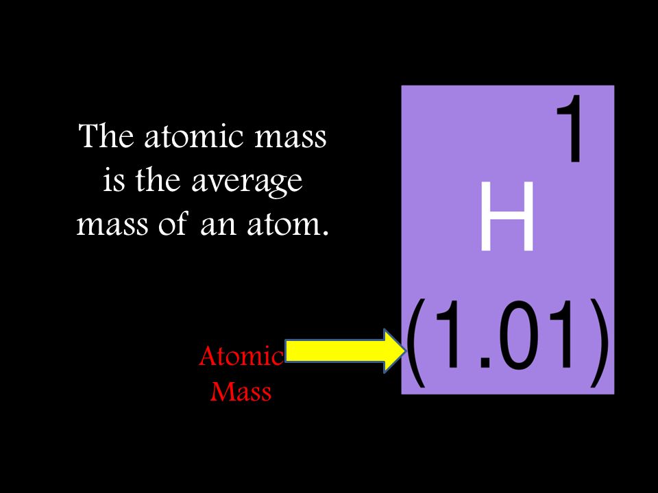 The atomic mass is the average mass of an atom.