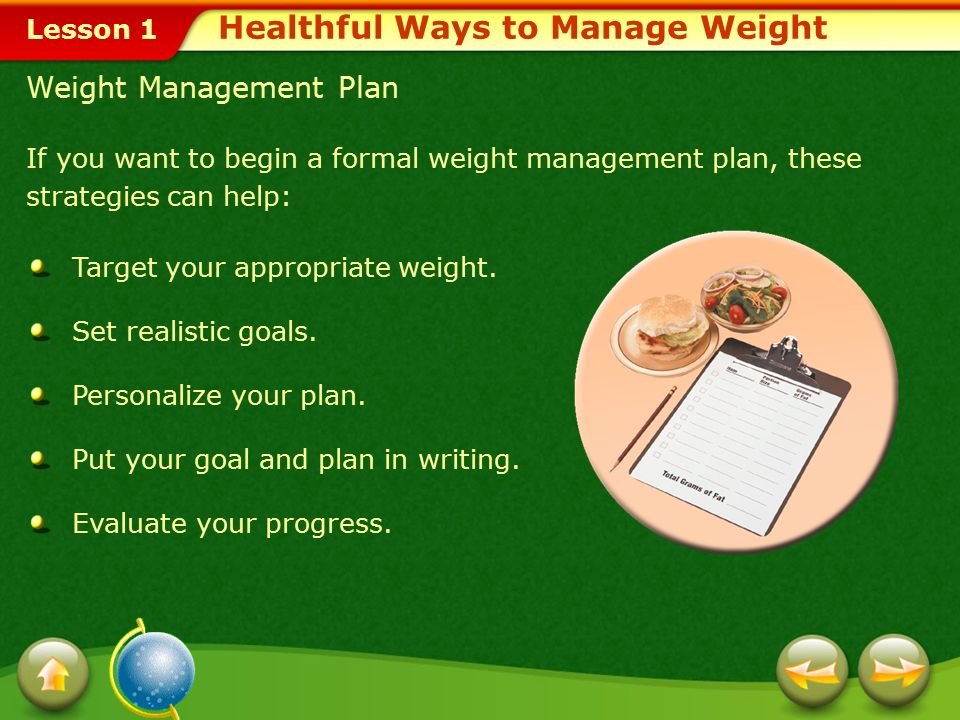 Healthful Ways to Manage Weight