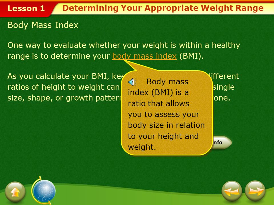 Determining Your Appropriate Weight Range