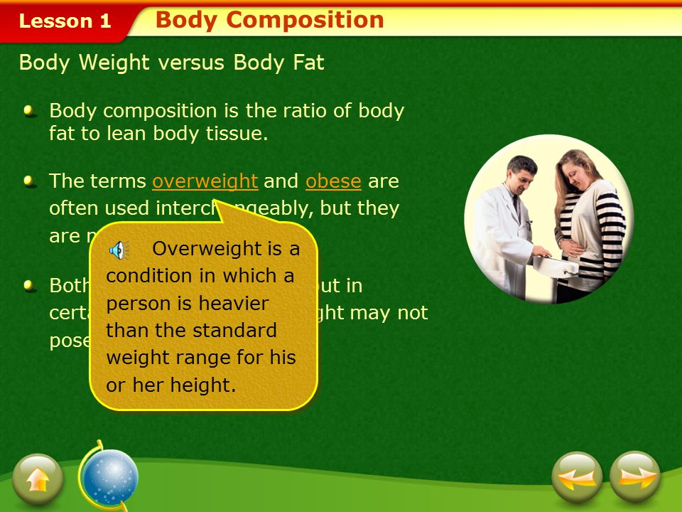 Body Composition Body Weight versus Body Fat