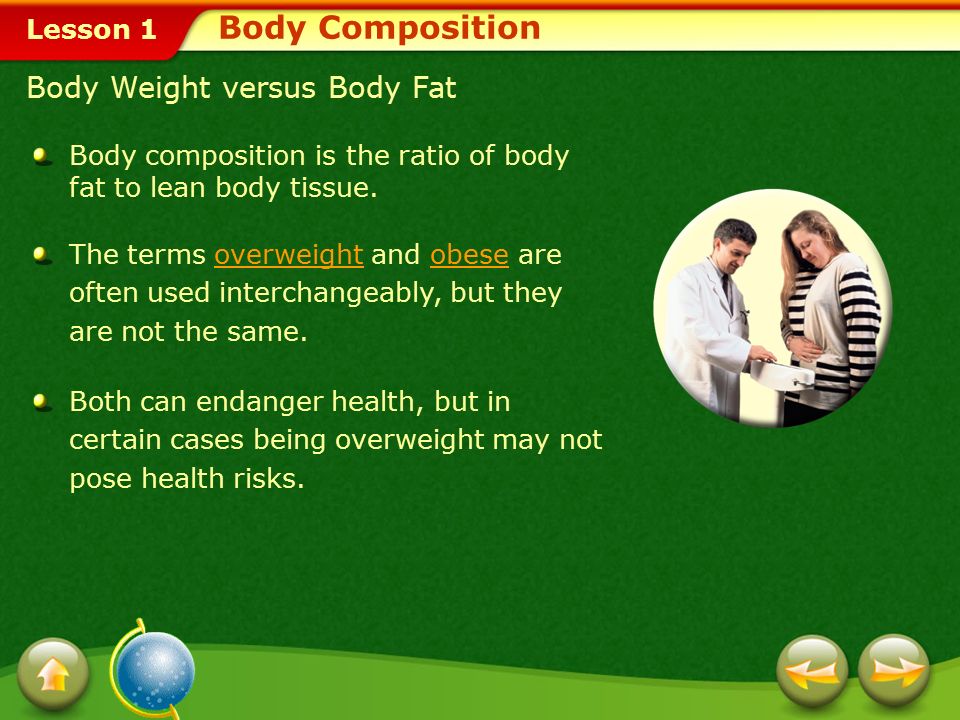 Body Composition Body Weight versus Body Fat