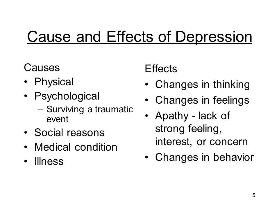 Cause and Effects of Depression