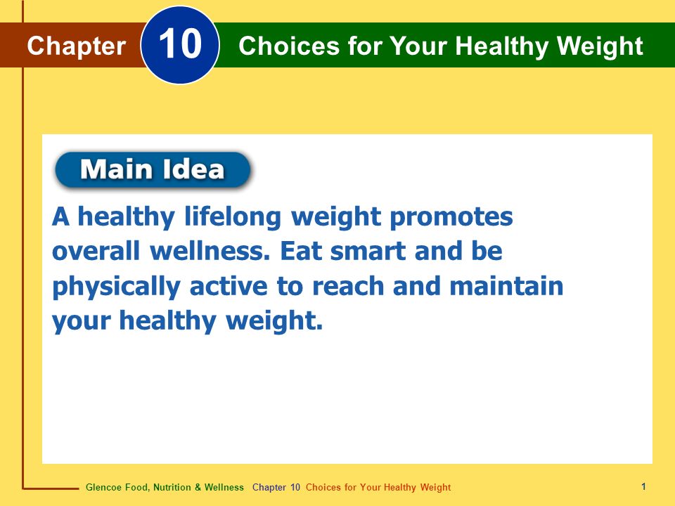10 Chapter Choices for Your Healthy Weight