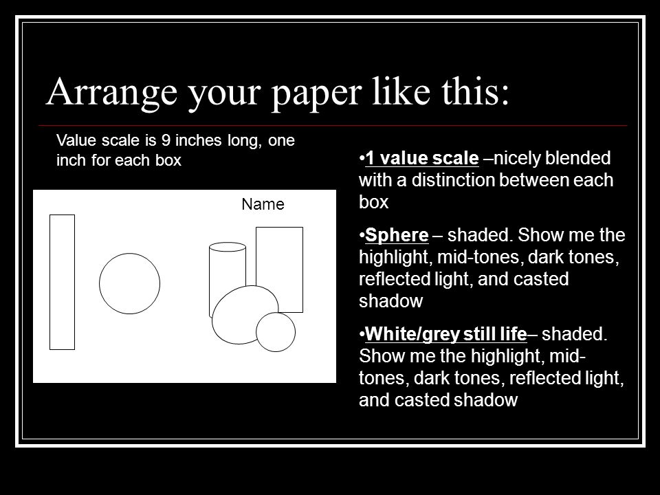 Arrange your paper like this: