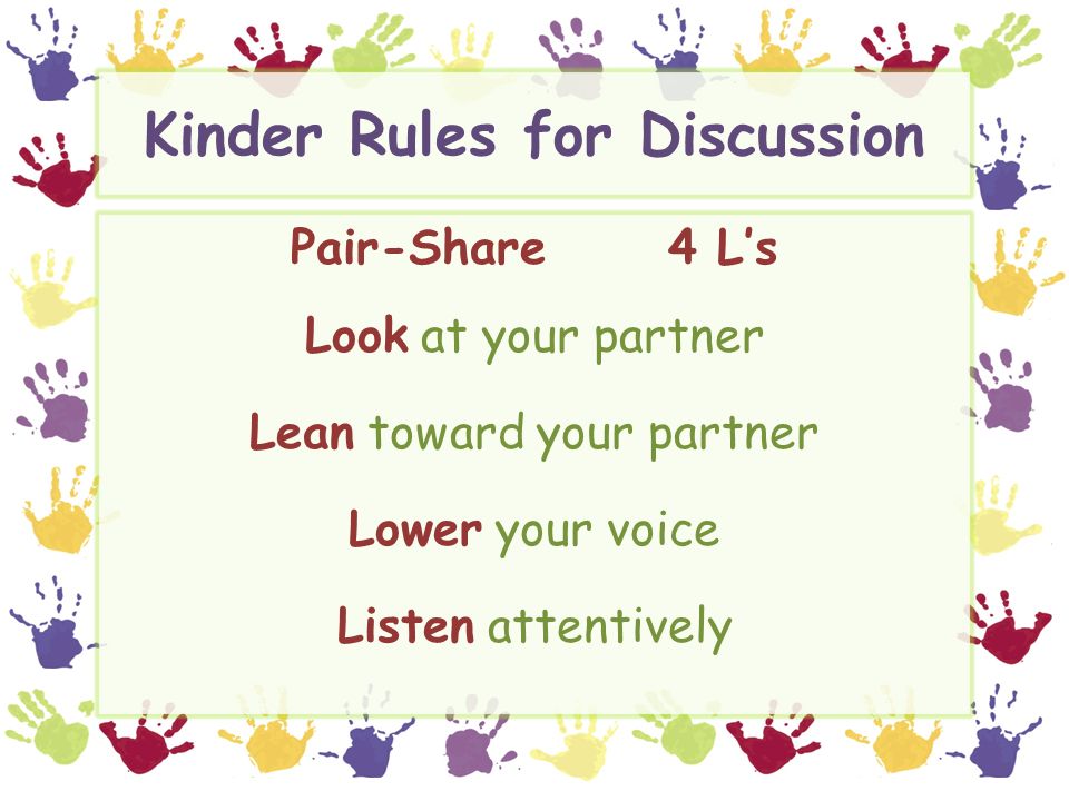 Kinder Rules for Discussion