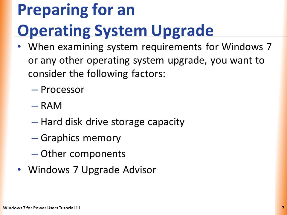 Preparing for an Operating System Upgrade