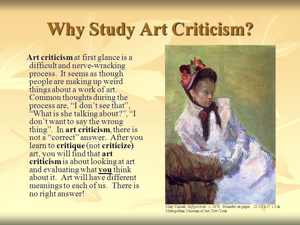 Why Study Art Criticism