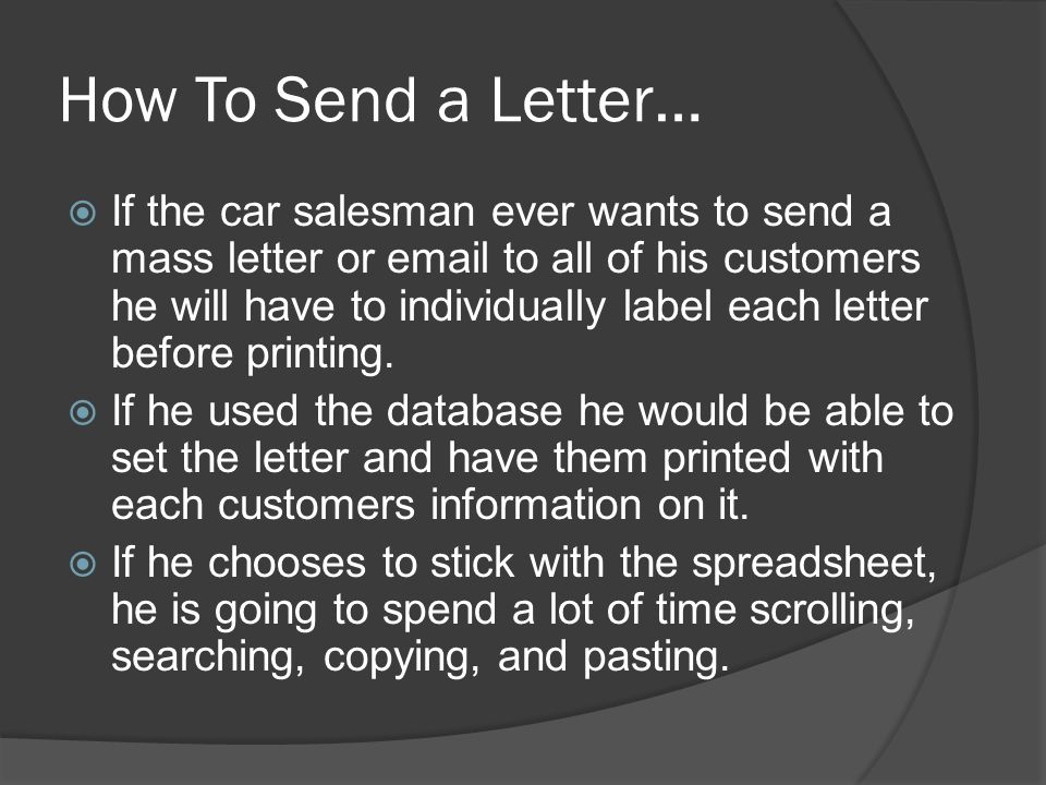 How To Send a Letter…