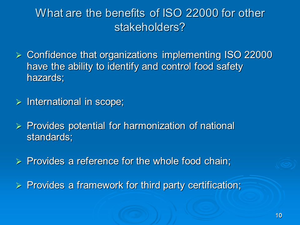 What are the benefits of ISO for other stakeholders