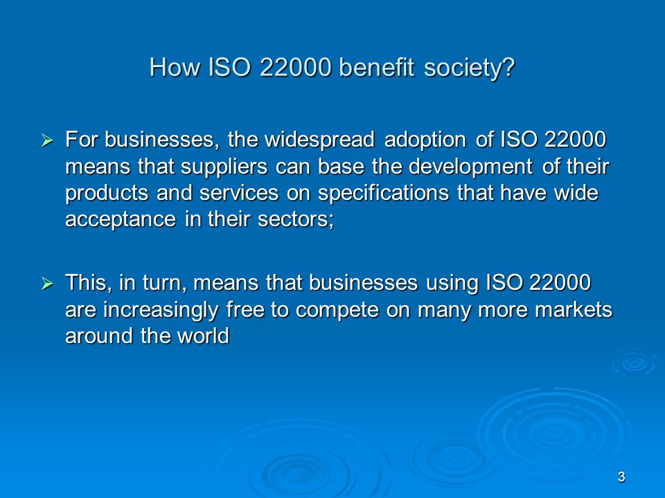 How ISO benefit society