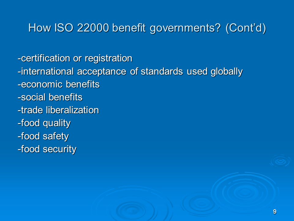How ISO benefit governments (Cont’d)