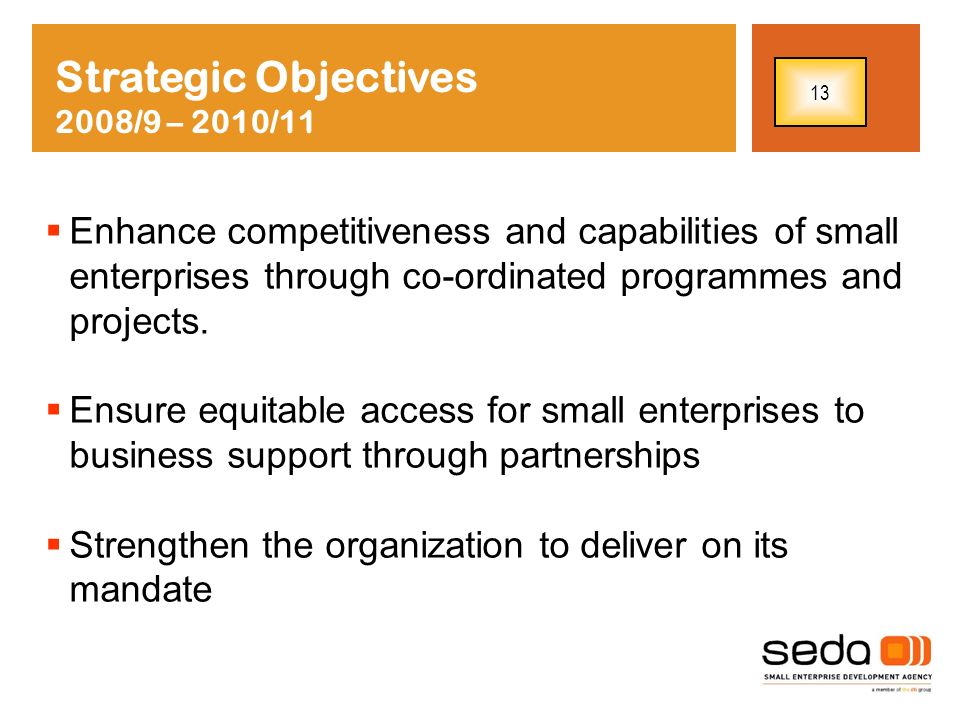 Strategic Objectives 2008/9 – 2010/