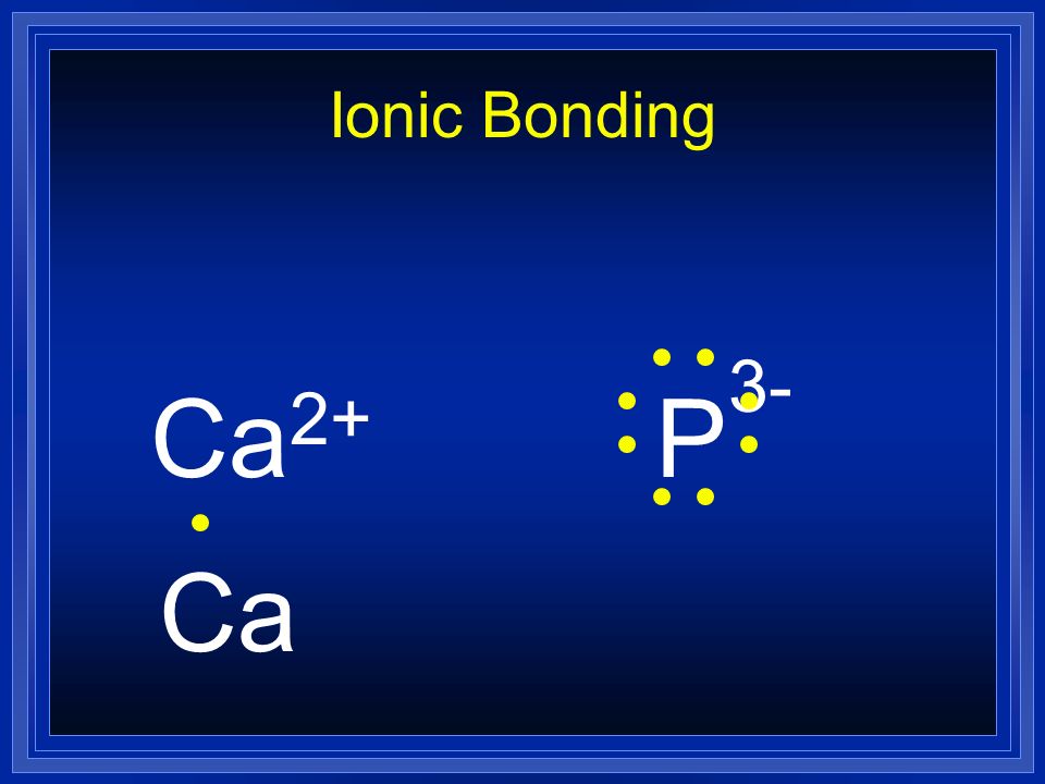 Ionic Bonding Ca2+ P3- Ca