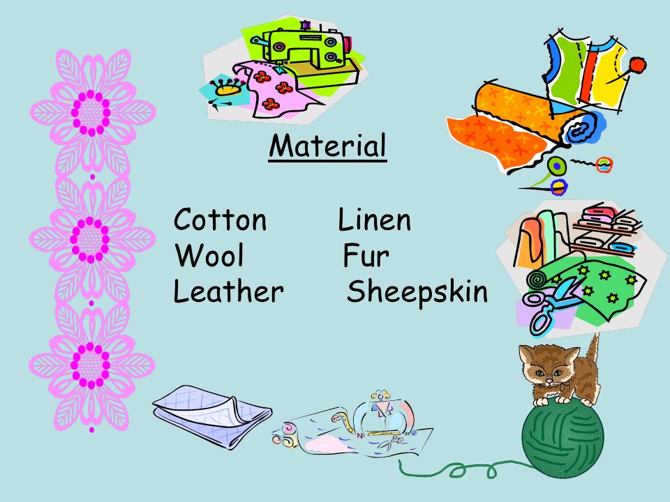 Material Cotton Linen Wool Fur Leather Sheepskin