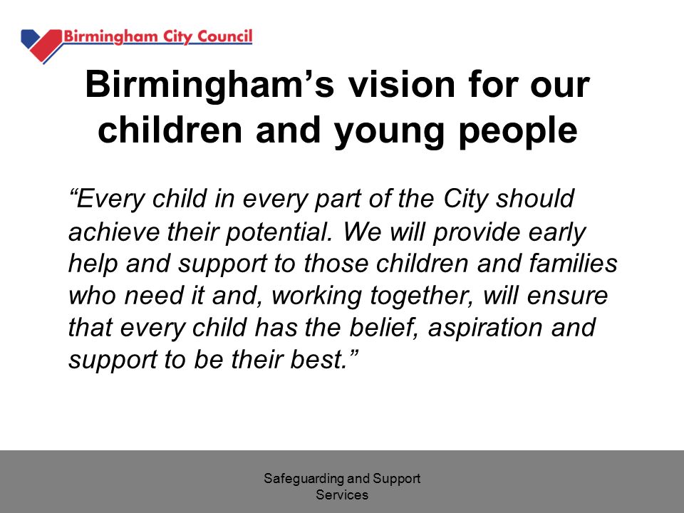 Birmingham’s vision for our children and young people