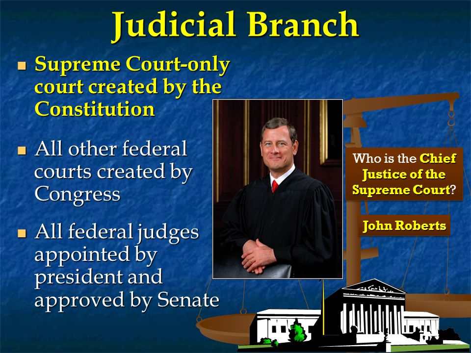 Who is the Chief Justice of the Supreme Court