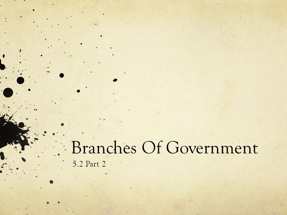 Branches Of Government